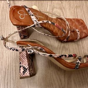 Jessica Simpson Snakeskin Block Heel